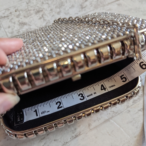 Caché Rhinestone Hardcover Clutch with Strap - Picture 15 of 16